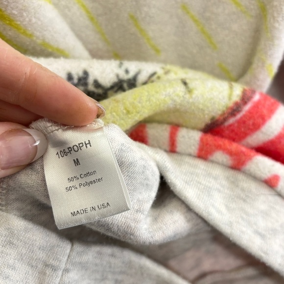 Red and Yellow Crew Neck Sweater with Bold Graphic Design - Picture 4 of 4